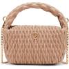 Anne Klein womens Anne Klein Rounded Mini Ruched Crossbody(Mink)