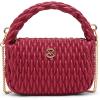Anne Klein womens Anne Klein Rounded Mini Ruched Crossbody(Passion Pink)
