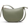 Anne Klein womens Anne Klein Sculpted Buckle Half Moon Crossbody(Olive)