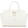 Anne Klein womens Anne Klein Sculpted Buckle Satchel With Convertible Strap(Anne White)