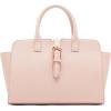 Anne Klein womens Anne Klein Sculpted Buckle Satchel With Convertible Strap(Rosewater)