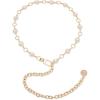 womens Chain Belt With Pearls(Gold)
