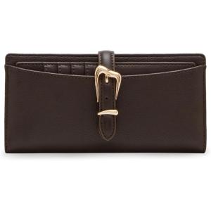 Anne Klein AK 2 piece gift set with sculpted buckle wallet(Brown)
