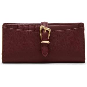 Anne Klein AK 2 piece gift set with sculpted buckle wallet(Red)