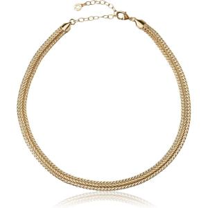Anne Klein Classics Gold-Tone Flat Chain Necklace(Gold)