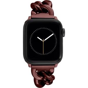 Anne Klein Fashion Chain Bracelet for Apple Watch, Secure, Adjustable, Apple Watch Replacement Band, Fits Most Wrists(Brown)