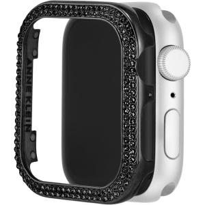 Anne Klein Premium Crystal Bumper, Compatible with Apple Watch, Seamless Fit, Easy Installation, Bumper for Apple Watch(Black With Crystals)