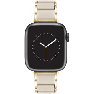 Anne Klein Silicone Fashion Bracelet for Apple Watch, Secure, Adjustable, Apple Watch Replacement Band, Fits Most Wrists(Off-White)