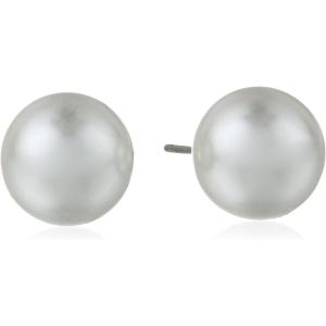 Anne Klein Small Twisted Stud Earrings(Pearl)
