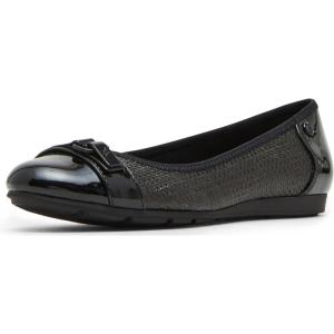 Anne Klein Women’s Able Ballet Flat(Black Raffia)