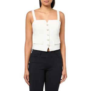 Anne Klein Women’s Double Weave Vest with Straps(Bright White)