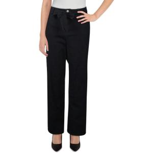 Anne Klein Women’s High Rise Tie Front Trouser(Indigo Rinse Wash)