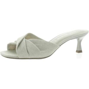 Anne Klein Women’s Lauraly Slide Sandal(Light Natural/Silver)