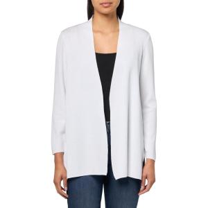 Anne Klein Womens Nappa Kissing Front Cardigan(Bright White)