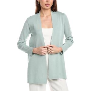 Anne Klein Womens Nappa Kissing Front Cardigan(Soft Aloe)