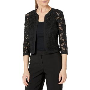Anne Klein Women’s Petite Soft Shoulder Cardigan (Spring 22)(Asphalt)