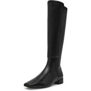 Anne Klein Women’s Rosina Mid Calf Boot(Black Smooth)