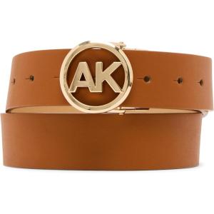 Anne Klein Women’s Solid Reversible Pant Belt(Latte)