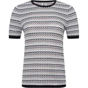 Anne Klein Womens Stitch Cap Sleeve Crew Neck(Eucalyptus Multi)