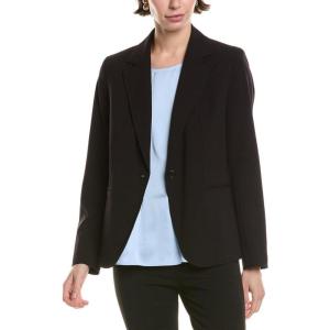 Anne Klein Womens Stretch One Button Blazer(Anne Black)