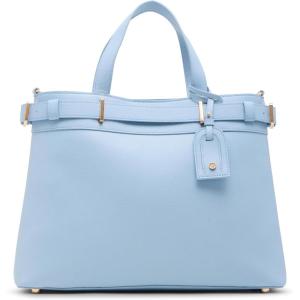 Anne Klein womens Anne Klein Belted Convertible Large Satchel Bag(Cloud Blue)