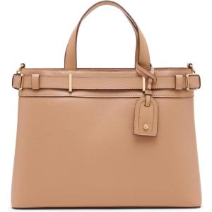 Anne Klein womens Anne Klein Belted Convertible Large Satchel Bag(Sunbaked)
