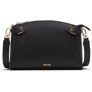 Anne Klein womens Anne Klein Belted Dome Crossbody(Black)