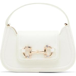 Anne Klein womens Anne Klein Crystal Horsebit Mini Top Handle With Convertible Strap(Anne White)