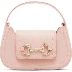 Anne Klein womens Anne Klein Crystal Horsebit Mini Top Handle With Convertible Strap(Rosewater)