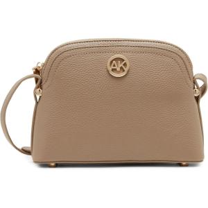 Anne Klein womens Anne Klein Dome Crossbody With Detachable Card Case(Truffle)