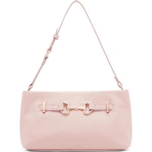 Anne Klein womens Anne Klein East West Crystal Horsebit Shoulder Bag(Rosewater)