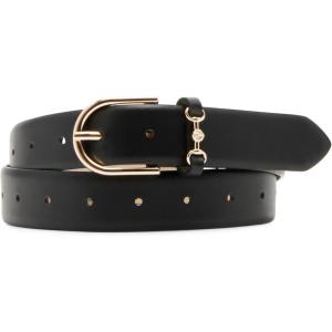 Anne Klein womens Anne Klein Horsebit Pant Belt(Black)