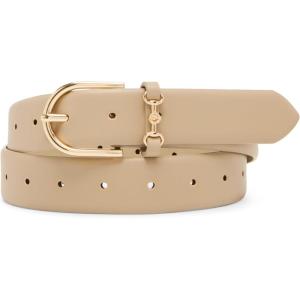 Anne Klein womens Anne Klein Horsebit Pant Belt(Stone)