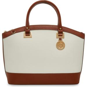 Anne Klein womens Anne Klein New Recruits Dome Satchel(Anne White/ Saddle)