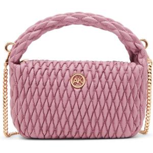 Anne Klein womens Anne Klein Rounded Mini Ruched Crossbody(Cosmetic Pink)