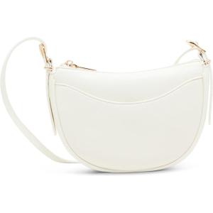 Anne Klein womens Anne Klein Sculpted Buckle Half Moon Crossbody(Anne White)