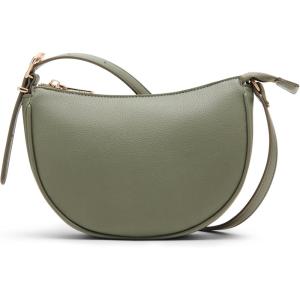 Anne Klein womens Anne Klein Sculpted Buckle Half Moon Crossbody(Olive)