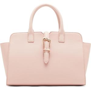 Anne Klein womens Anne Klein Sculpted Buckle Satchel With Convertible Strap(Rosewater)