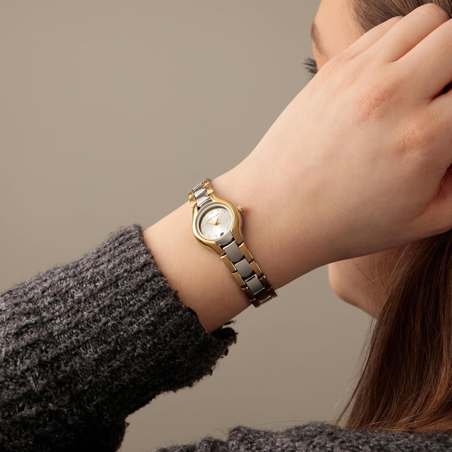 imageAnne Klein Womens Date Function Bracelet WatchTwo Tone