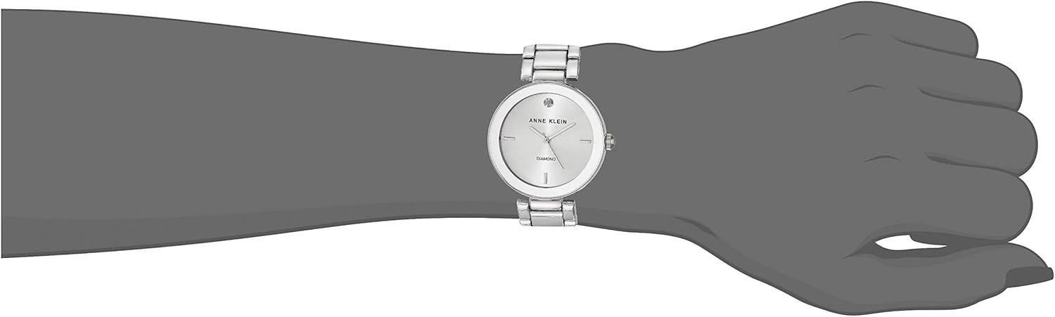 imageAnne Klein Womens Genuine Diamond Dial Bracelet WatchSilver