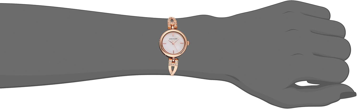 imageAnne Klein Womens Premium Crystal Accented SilverTone Watch and Bracelet SetRose Gold