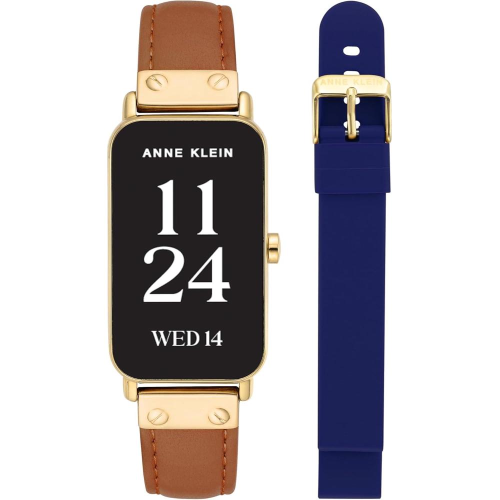 imageAnne Klein Connect It Illume Smartwatch SetBrownNavy BlueGold