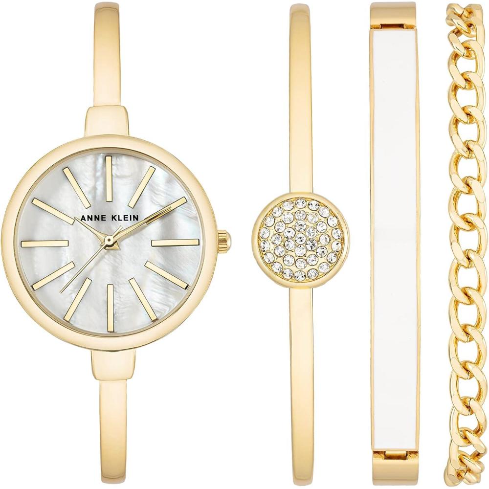 imageAnne Klein Womens Bangle Watch and Bracelet SetGold