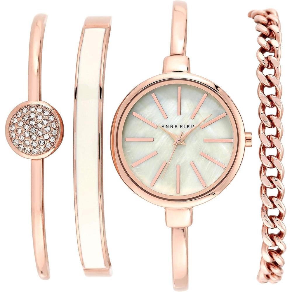 imageAnne Klein Womens Bangle Watch and Bracelet SetRose Gold