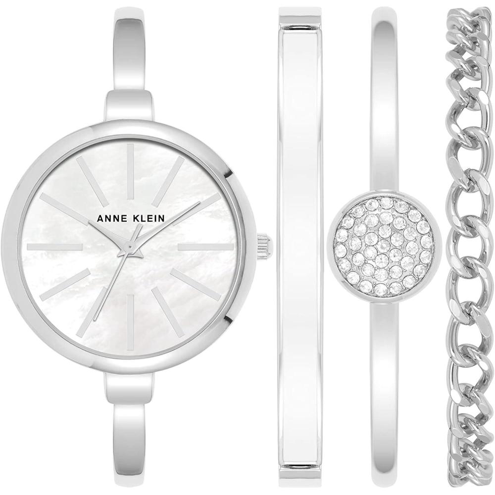 imageAnne Klein Womens Bangle Watch and Bracelet SetSilver
