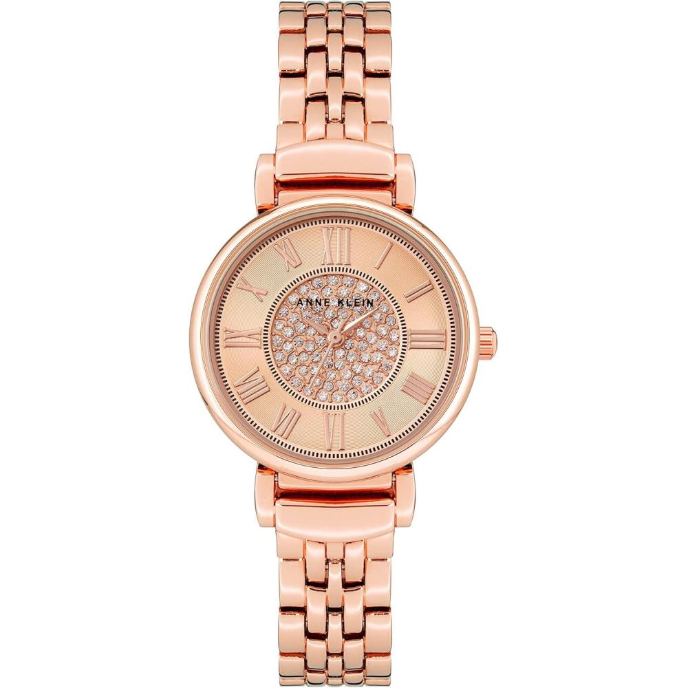 imageAnne Klein Womens Bracelet WatchRose GoldCrystals