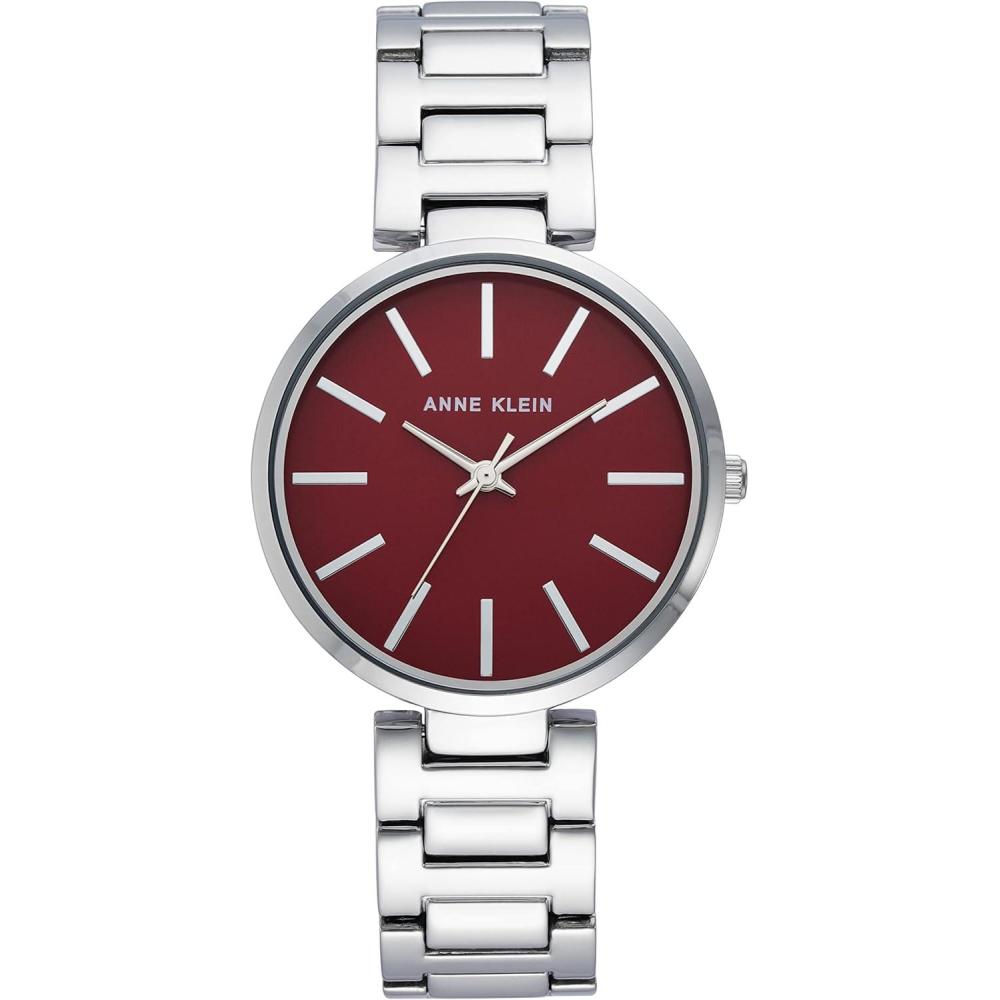 imageAnne Klein Womens Bracelet WatchSilverBurgundy