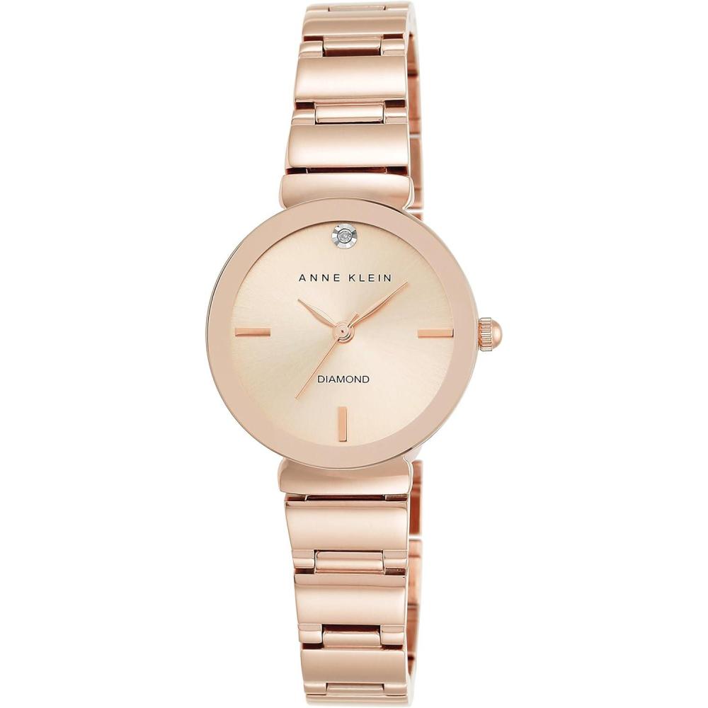 imageAnne Klein Womens Genuine Diamond Dial Bracelet WatchRose Gold