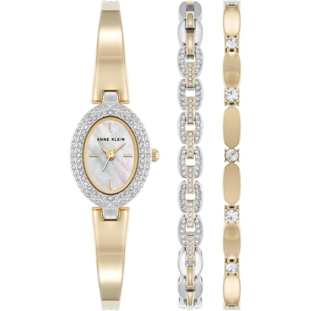 imageAnne Klein Womens Genuine Diamond Dial Bracelet WatchTwoTone
