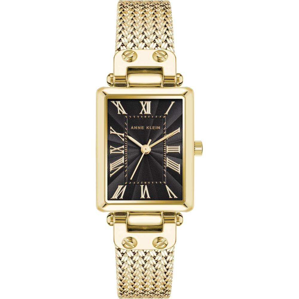 imageAnne Klein Womens Mesh Bracelet WatchGoldBlack